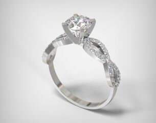 PAVE SOLITAIRE RING  LR250